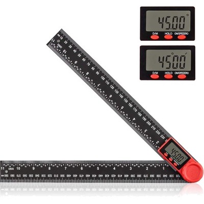 2 in 1 Digital Protractor 360° Multi Angle Ruler with LCD Display and Hold an...