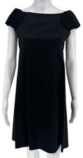 Valentino Black Sculpted Sleeve A-Line Dress – Size 4 (IT 40) – NWT