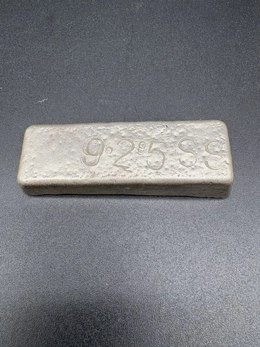 Hand Poured .925 Sterling Silver Bar 5.68 Troy Oz Artisan Ingot Bullion