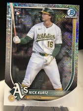 2025 Bowman Chrome Nick Kurtz #93 Mega Box Mojo Refractor (RC) Rookie Athletics