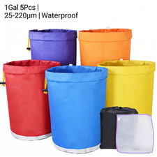 1Gal 5Pcs Bubble Hash Bags Ice Extraction Filter 25-220 Micron Herbal Filtration