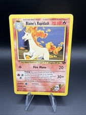 Blaine's Rapidash 33/132 Gym Challenge Pokemon Card TCG Vintage Uncommon Nm/Vlp