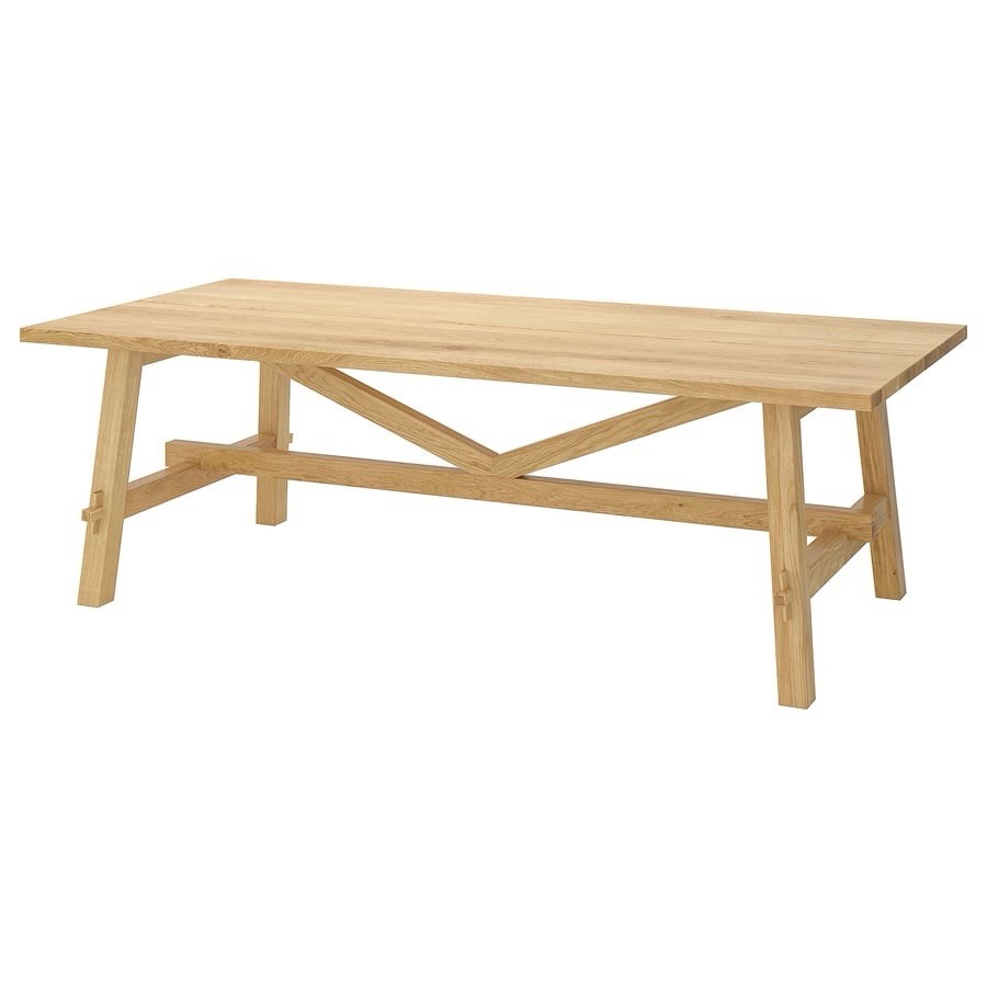 IKEA MÖCKELBY Table,white oak farmhouse style large dining table