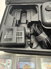 Sega Game Gear Console Lot 5 Games Carrying Case Charger Powers On Clean READ