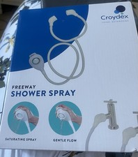 Croydex Secura Shower Head & Hose Easy Install Push On Attachment Bath Taps