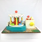 1972 Fisher Price Little People Play Family Merry Go Round Carousel VTG Toy READ