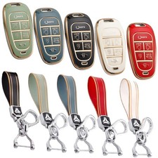 6 Button Tpu Car Smart Key Case Fob Cover For Hyundai Ioniq 5 Solaris Santa Fe