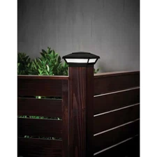 Hampton Bay Low Voltage 50 Lumens Black Outdoor Integrated LED 4x4 and 6x6