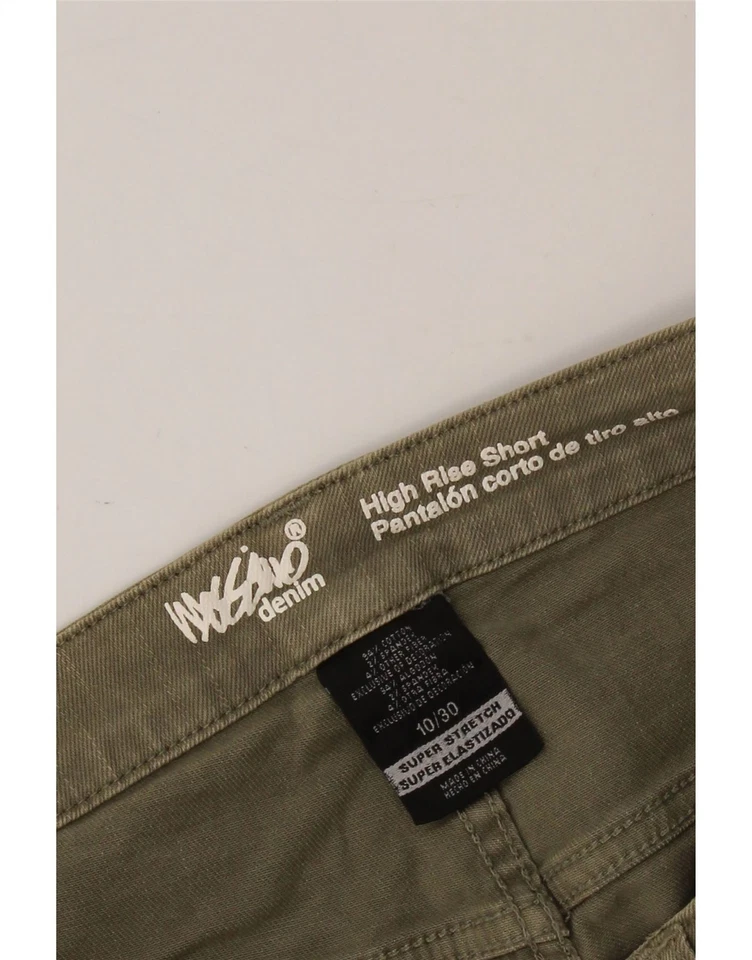 MOSSIMO Womens High Waist Denim Shorts US 10 Large  Khaki Floral Cotton DB07 - Image 3 of 3