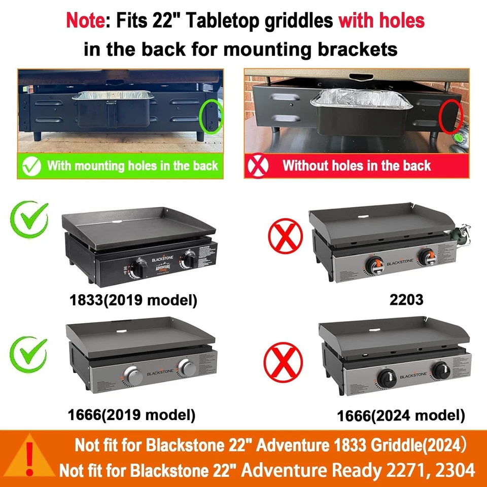 Capa dura com medidor de temperatura para mesa Blackstone 22 polegadas 5011 - Imagem 4 de 4