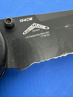Benchmade 583SBK-154 Barrage Osborne Serrated Tanto 154CM Axis