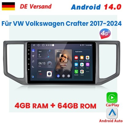 Für VW Crafter 2017-2024 ﻿Carplay Android Autoradio 4+64G 8Core GPS Navi 4G Wifi