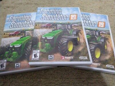 3 Farming Simulator 19 (Windows PC DVD Rom) all complete manual included