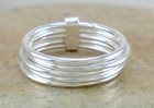 Ring size 10 style# r2701 925 Sterling Silver 5 Band Stacked