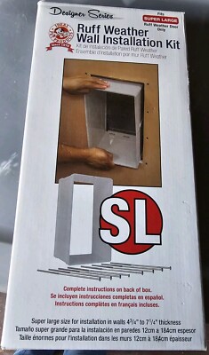 Designer Series Ruff-Weather Pet Door Wall Installation Kit, Super Large