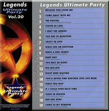 Legend Ultimate Party vol-20 Karaoke cdg In Plastic WHAT A GIRL WANTS,THE PRAYE