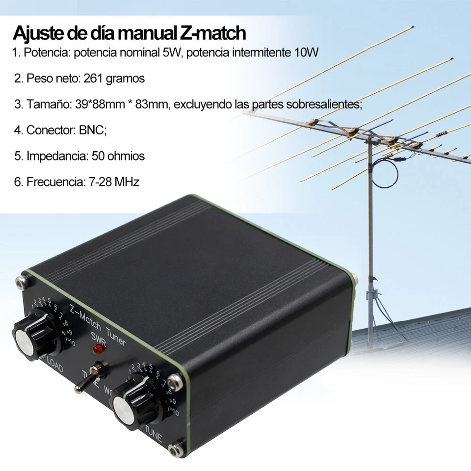 5W QRP Z-match Manual Antenna Tuner 3-28 MHz BNC Interface Adapter - Image 2 of 4