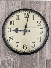 Vintage Synchronome Electric Brass Bevelled Glass Clock