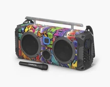 BUMPBOXX Flare8 NYC Graffiti Bluetooth Boombox Speaker 200w Microphone Karaoke