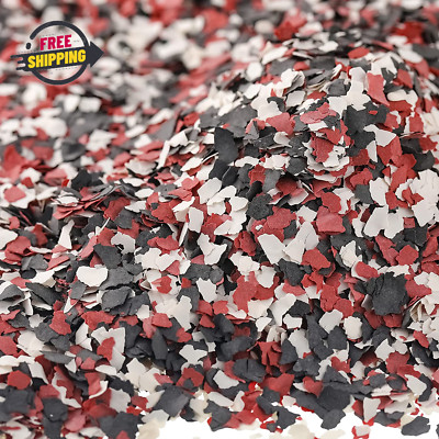 Decorative Color Chips Epoxy Flakes 3-5 MM Red Black White 350G Blend Floor