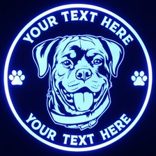Custom Dog LED Sign - Personalized Rottweiler Light Box Home Decor Gift