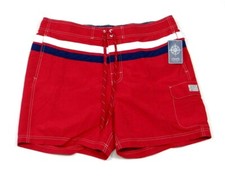 Chaps Red Board Shorts Swim Trunks Boardshorts Brief Liner Men's NWT