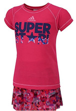 Adidas Girl's Athletic 2 Piece Top and Skort Sets Various Colors