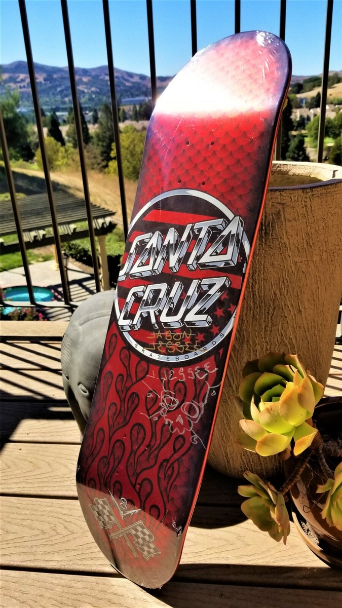 RARE Jason Jessee SIGNED V8 Hot Rod Candy Red Santa Cruz