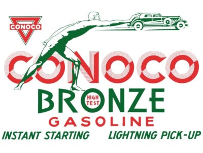 CONOCO Bronze  Gasoline Art Deco Style NEW METAL SIGN: 9x12'' Ships Free