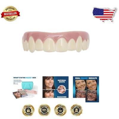 Flexibly Designed Small Cosmetic Teeth Covers - Instant Smile Makeover, 2 Pack