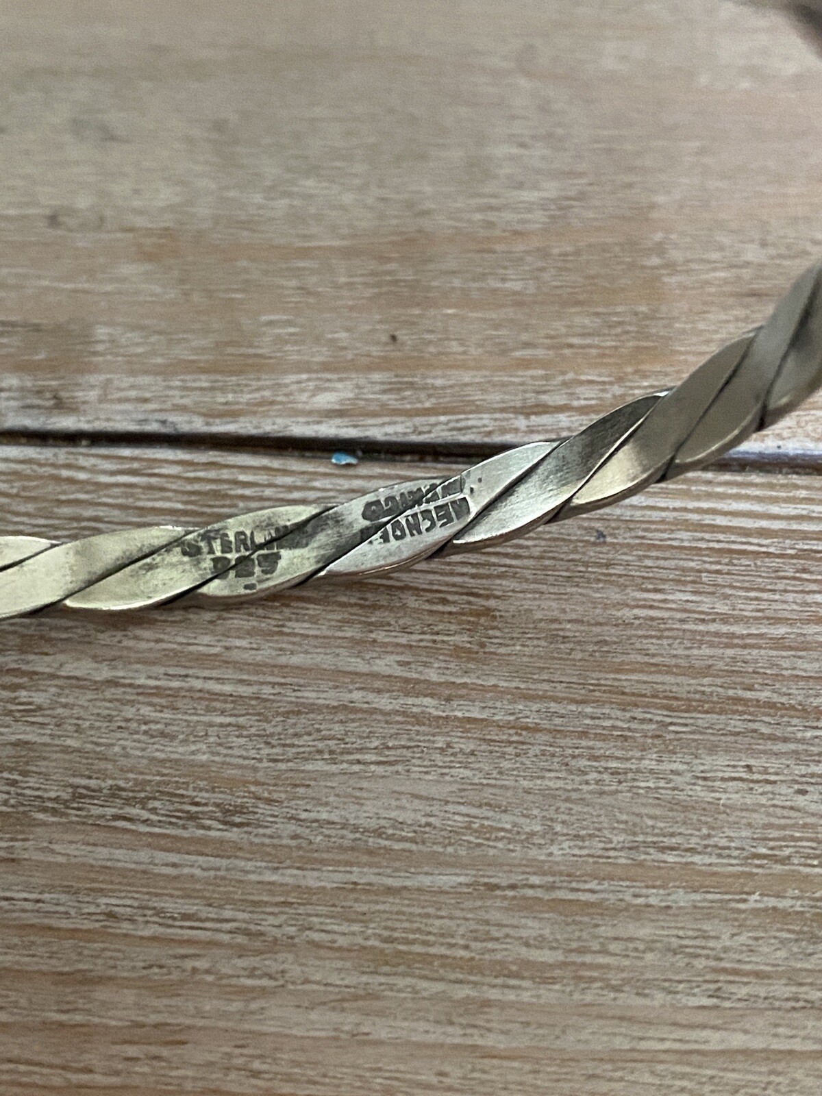 Solid Sterling Silver Stripe Bangle Bracelet, Siz… - image 3