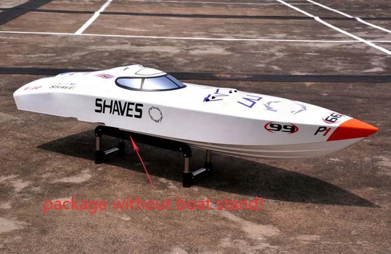 Race RC Boat G26IP1 26CC White Fiber Glass Gasoline W/ Radio System ARTR 50KM/H - Image 3 of 4