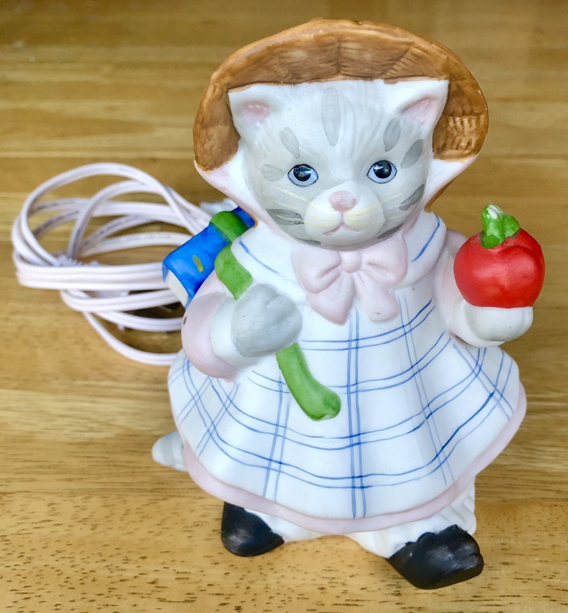 Kitty Cucumber Night Light Ceramic Cat, Schmid 1988 | eBay