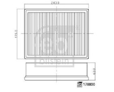 Original FEBI BILSTEIN Luftfilter 178800 für Renault