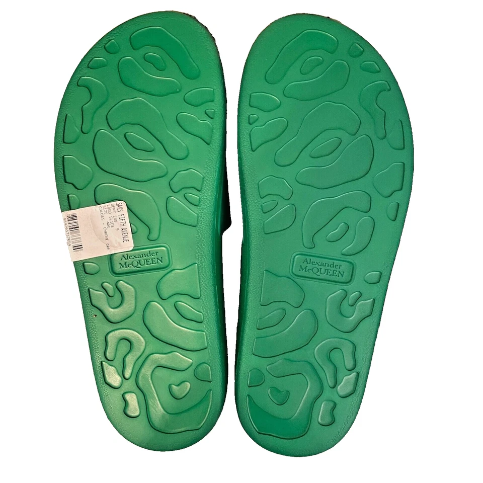 Alexander McQueen Embossed Logo Open Toe Slip On/Sandals Size EU40 - Image 3 of 4