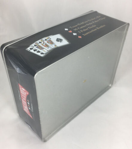 Colección profesional de juegos de póquer Texas Hold'em juego de regalo de póquer caja de hojalata - Imagen 6 de 6