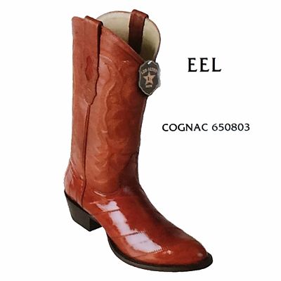Los Altos, Western Men's Boots, Eel, H-65 Round Toe, Cowboy Boots, See Note