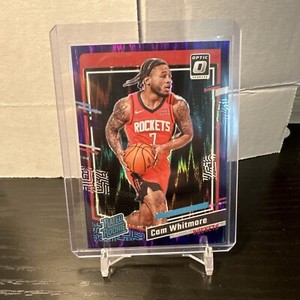 2023 Donruss Optic Cam Whitmore Purple Shock Holo Rated Rookie RC #217 Rockets