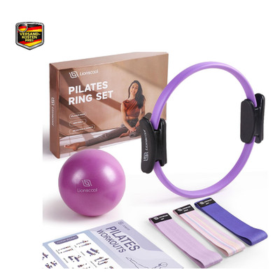 LIONSCOOL Pilates-Ring-Set 14 Zoll 35 cm Doppelgriff Min