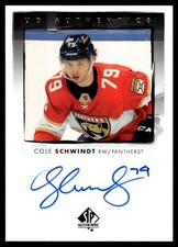 2022-23 SP Authentic UD Authentics Autographs Cole Schwindt Auto Florida