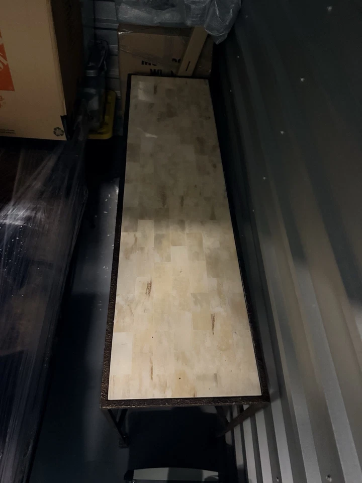 Wrought Iron Antique Style Console Table - Image 2 of 3