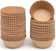 300 Count Jumbo Cupcake Liners Natural Paper Baking Cups Food Safe Large