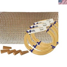 Natural Wood Toned Cane Webbing Kit with Wedges  Instructions for DIY Lovers