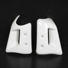 Paire d'écopes de radiateur blanche pour mobylette Peugeot 103 RCX Phase 2 Neuf