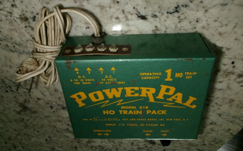 HO Vintage Scintilla PowerPal Transformer Model 618 Train Pack Set Rail &Power - Image 3 of 4