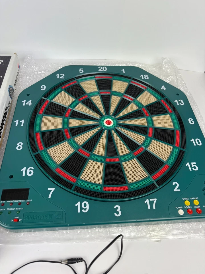 Tablero de dardos electrónico Sportcraft de colección 4 juegos, dardos adicionales incluidos nuevo en caja # 79026 Foto 3 de 4