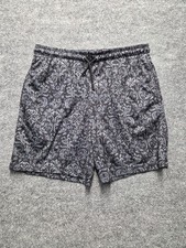 All In Motion Boys Gym Training Shorts Sz XL Gray Patterned Mesh Athletic Bottom