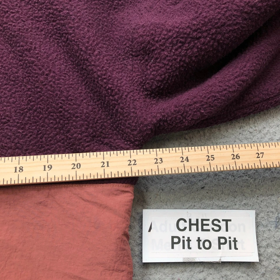 Fabletics Sherpa 1/2 Zip Pullover Sweatshirt Cropped Womens Medium Orange Purple - Image 4 of 4