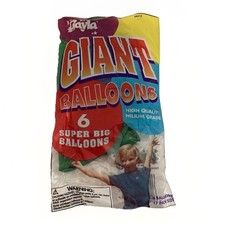 Vtg Gayla Giant Balloons 6 Super Big 17  Size New In Package Sealed NOS USA Blue