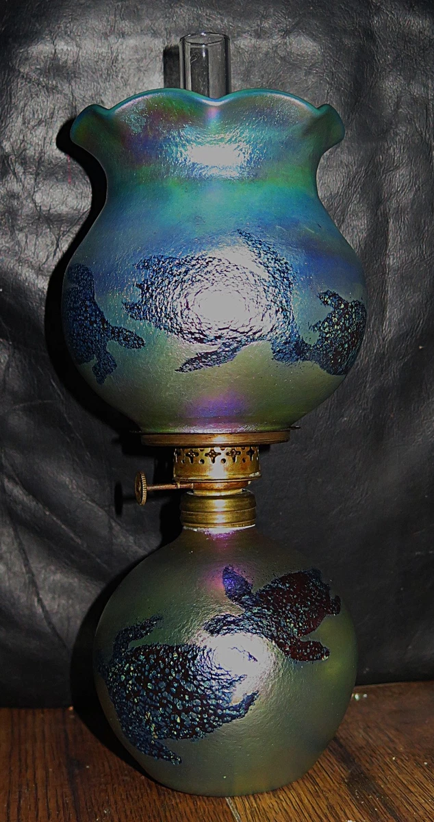 Iridescent Lamp In Antique Lamps for sale | eBay